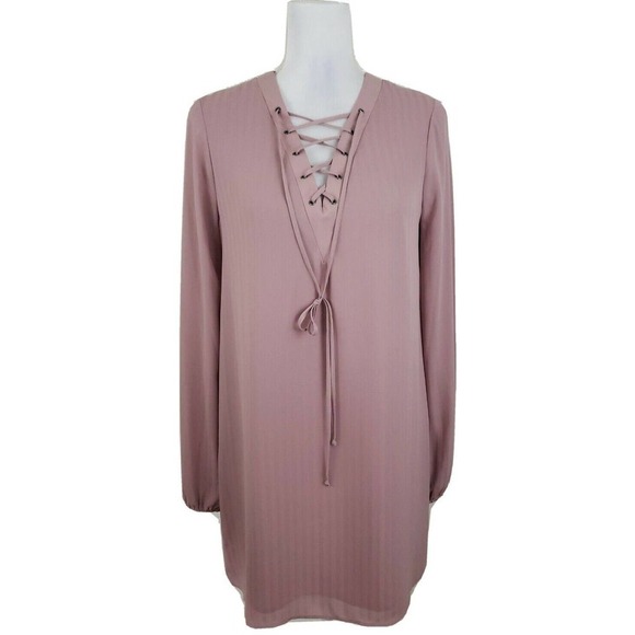 BCBGeneration ~Woman Size XS~ Dusty Pink Long Sleeve Sheath Mini Dress Lined. - Picture 11 of 12